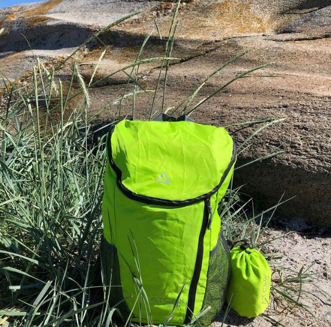 Hovedbilde Ryggsekk Atchi go light, gul grønn 