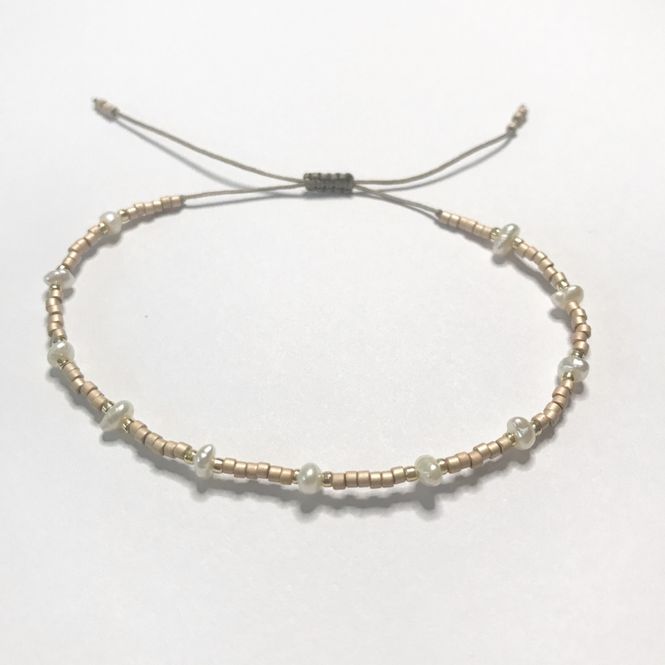 Hovedbilde Miniperle armbånd gull