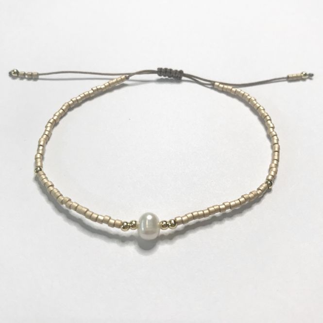Hovedbilde Miniperle armbånd gull