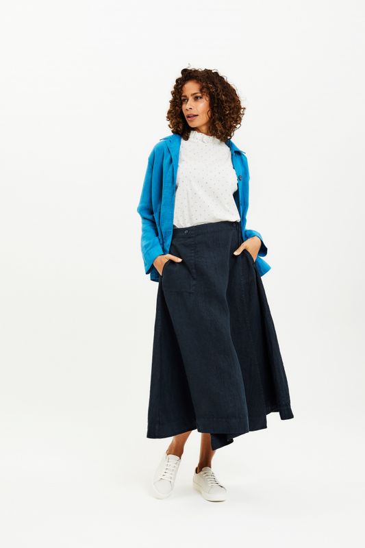 Langt omslags/ wrap linskjørt S, M, L og XL